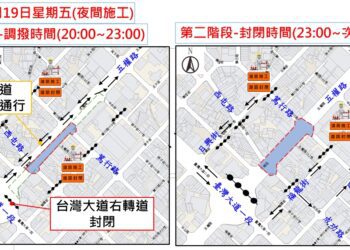 北區五權路夜間燙平-9/19分階段調撥及封閉施工