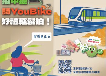 響應9/22國際無車日-中市環保局鼓勵「捷淨零碳樂生活」-豐富獎項輕鬆抽