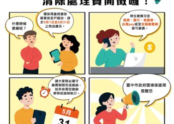 5月開徵清除處理費　中市環保局籲民眾準時繳納免受罰