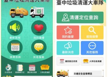 查詢更便利!「台中垃圾清運大車隊」app全新改版-介面升級、操作更流暢
