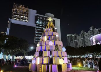 迎接冬日幸福時光！台中好聖誕9米主燈「聚．光」今點燈　聖誕野餐日溫馨揭幕