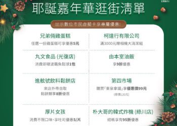 耶誕逛台中必備《台中通》！專屬優惠陪你吃喝購物過佳節