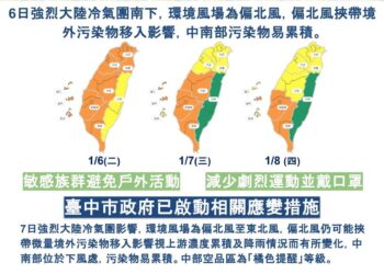 受境外污染影響-明西半部空品有轉差疑慮-中市府啟動應變措施提醒敏感族群外出加強防護