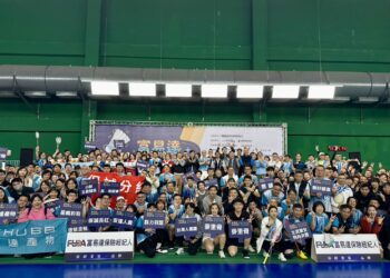 企業力挺台中酷運動！富易達公益盃揮拍傳愛-20萬報名費全捐助弱勢-運動局長：公私協力讓運動更有溫度