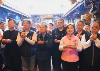 「時尚媽祖」降臨台中！-山邊媽祖百年首訪-傍晚攜手旱溪、大庄媽逛夜市-鄭副市長祈願國泰民安