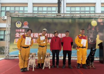 展現強大實力！台中搜救犬隊榮獲搜救犬iro國際評量「2高1中」優異成績