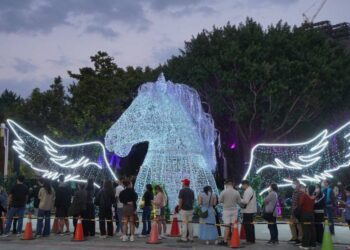 2026中台灣燈會「驚蟄界」人氣爆棚！建設局打造沉浸式光影體驗邀您走進奇幻春天森林