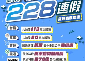 228連假疏運啟動-中市交通局籲善用台74串接國道便捷路網