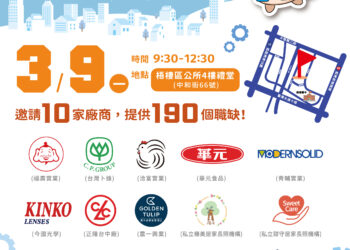 中市梧棲區聯合徵才3/9登場！勞工局推在地就業-共10家廠商、190名職缺