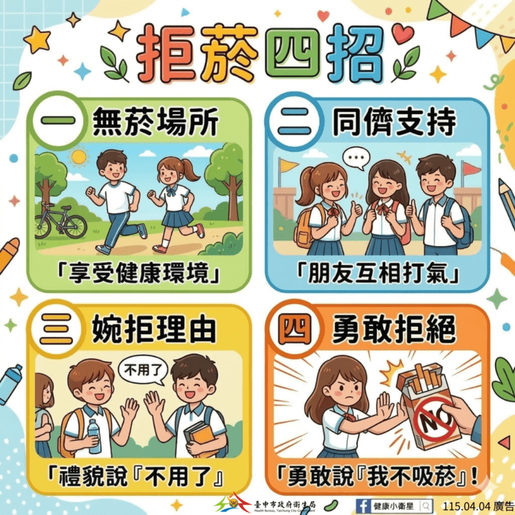 歡度兒童節也要守護健康!中市衛生局籲家長提高警覺-助孩童遠離菸品誘惑