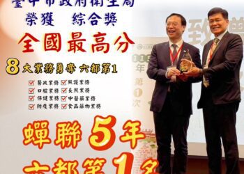 蟬聯5年六都第1名！中市衛生局榮獲114年衛福部考評全國最高分