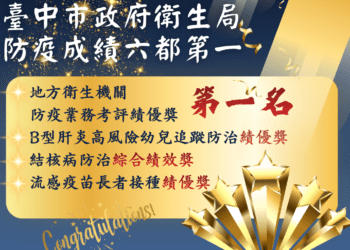 中市防疫表現六都第一　勇奪四大國家級獎項展現防疫量能