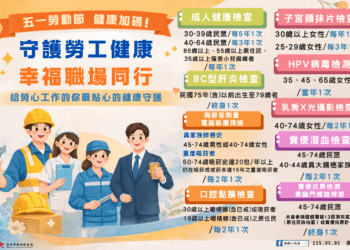 勞動節守護健康不打烊-中市衛生局籲善用成人健檢-及早掌握健康狀況