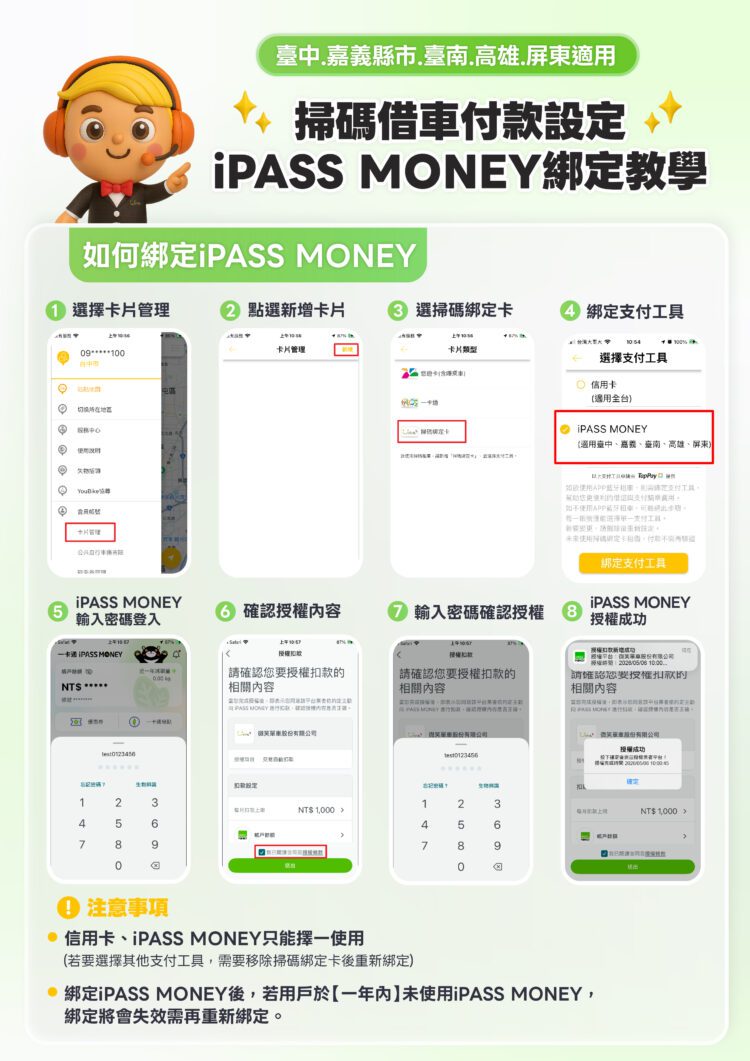 台中youbike站點數全國第一-5/6起新增悠遊付、ipass-money掃碼借車