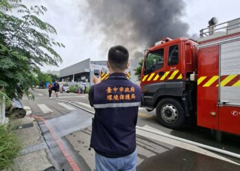 北屯工地火警影響空品　中市府監測下風處pm2.5達56籲民眾加強防護