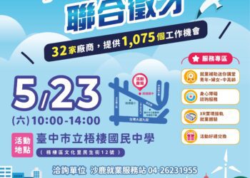 海線5/23聯合徵才逾千職缺！中市勞工局首創「就業補助小講堂」助市民求職更給力