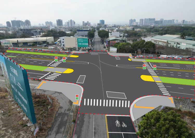 環中路與黎明路口人本升級!中市建設局投入1,950萬元打造人本安全通廊
