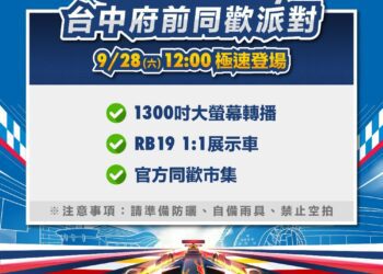 Red Bull Showrun Taichung 9/28登場　中市府1300吋大螢幕轉播邀市民同歡