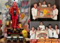 深度體驗台灣宗教文化 南開科大南向專班學生製作種子畫與大餅向神明祝壽
