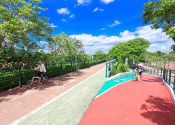 打造便民友善騎乘環境　中市大里草湖溪自行車道牽引道優化