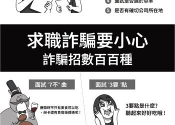 求職防詐必知　中市勞工局強調「三要七不原則」