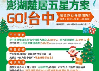 立榮航空帶您遊台中 澎湖離居五星假期開跑