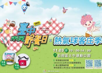 台中石岡熱氣球野餐日　11/3玩具車陪你歡樂出動