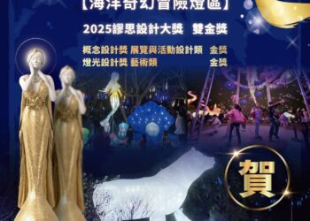 洋奇幻燈區大放異彩 中市元宵燈會奪2025美國繆思設計雙金獎