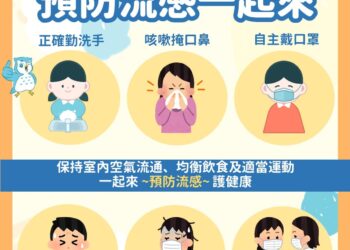流感疫情仍處於高峰 台中衛生局呼籲落實防疫習慣