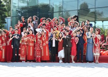 緣來成雙 喜聚彰化 42對新人聯合婚禮 鼓勵安心生、放心養