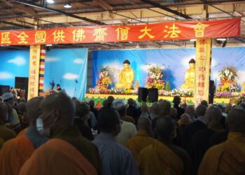 ▲第36屆中區全國供佛齋僧大法會今(14)日於臺中國際展覽館舉行。