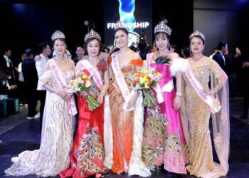 ▲國際友誼夫人世界前5強，臺灣時尚夫人佔了4席。(圖／摩琳文化協會提供）